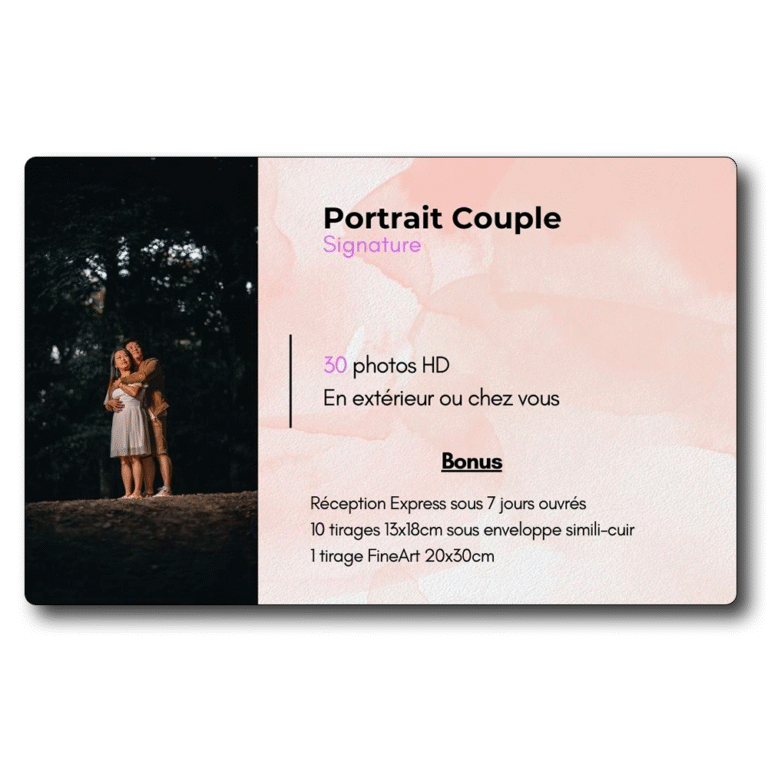 Carte Cadeau – Couple – Pack « Signature »