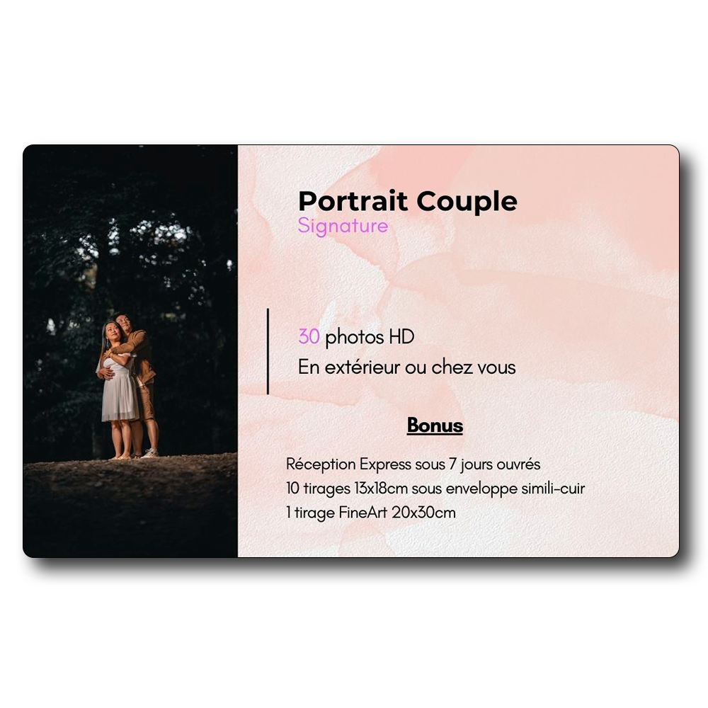 Carte Cadeau – Couple – Pack "Signature"