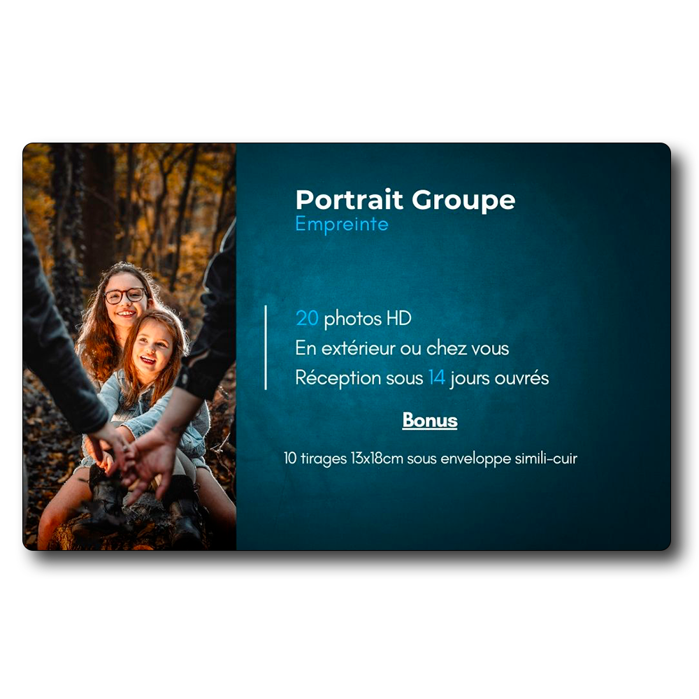 Carte Cadeau – Groupe – Pack « Empreinte »